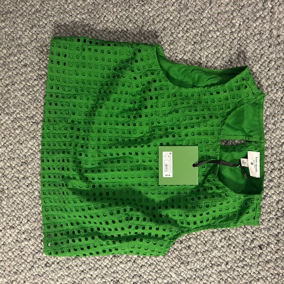 NWT Kate Spade New York x Target Eyelet Shell Tank Top Green - Picture 4 of 4
